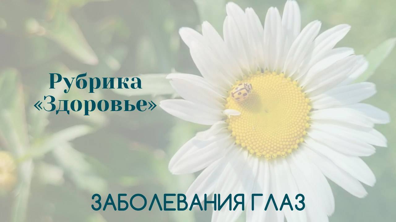 Заболевания глаз | Я не хочу этого видеть | Здоровье | Татьяна Бекаревич