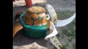 поделки для сада - зверюшки из покрышек