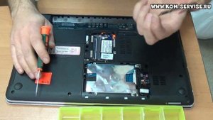 Инструкция по замене памяти и DVD RW привода  ноутбука HP m6