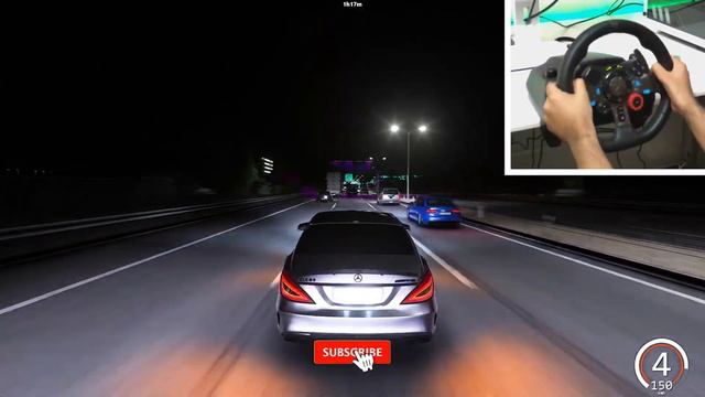 CLS63 AMG Cutting Through Heavy Traffic - Assetto Corsa - Steering Wheel Gameplay Logitech G29 смотреть онлайн