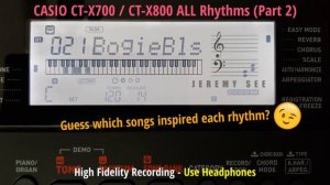 Casio CT-X700 & CT-X800 16 Beat + Rock Styles Demo