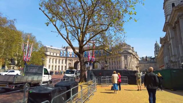 Royal London Walk Of King Charles Coronation Route ??? Buckingham Palace To Westminster Abbey - 4K