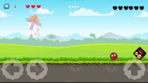 Красный Шар - мод  на 4 Боссов на уровне.Игра Red Ball 4 mod 100 square от Котика Браяна про шарик