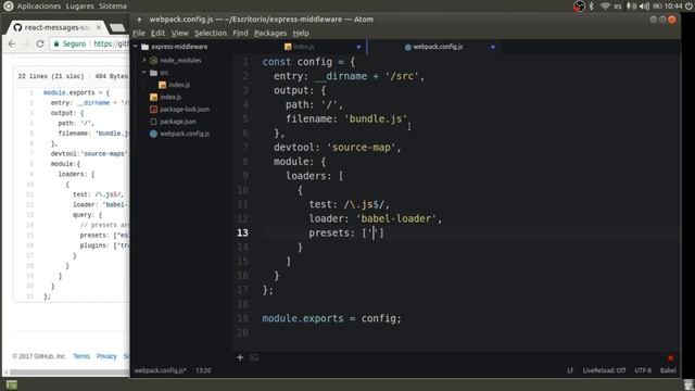 Webpack | Babel, Expressjs y Webpack-dev-middleware смотреть онлайн