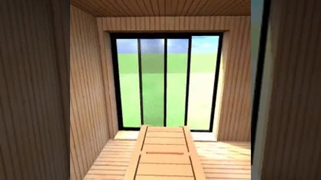 дизайн парной с панорамным окном в пол и парильным столом. смотреть онлайн