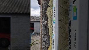 Откосы наружные на шлаколлитом доме.