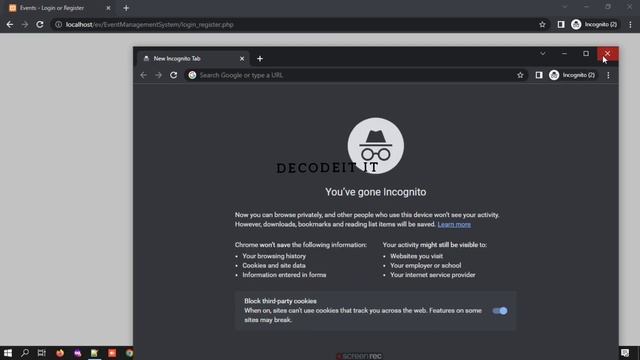 Online event management system project in PHP free download | PHP Projects