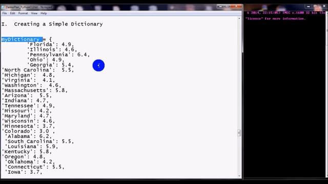 Create a Dictionary Data Structure in the Python Programming Language