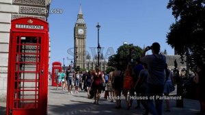 UHD Ultra HD 4K Video Stock Footage London UK Houses of Parliament Westminster Elizabeth Tower