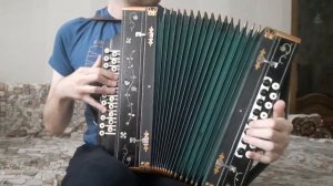 "Прощай любимый город..." на гармони, гармонь кустарная