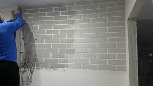 ИМИТАЦИЯ КИРПИЧА. СКОТЧ И ГИПСОВАЯ ШТУКАТУРКА
