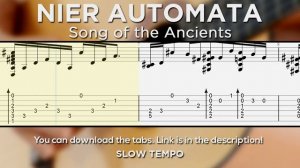 Nier Automata - Song of the Ancients Guitar Tutorial | Guitar Lesson + TABS