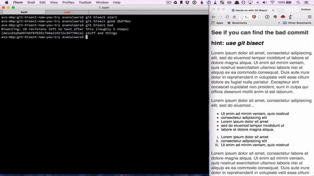 Using Git Bisect смотреть онлайн