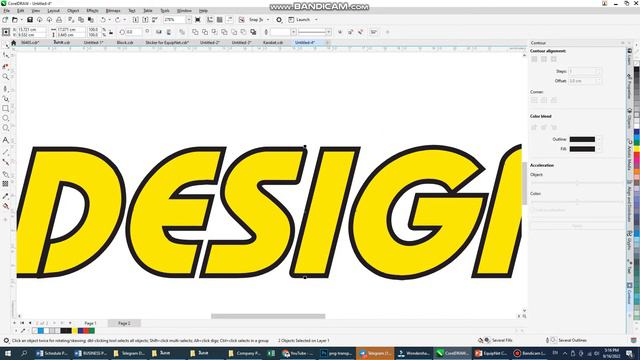 Easy 3D Text Effect in CorelDraw II 2022 смотреть онлайн