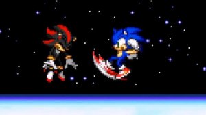 Sonic Adventure 2: ARK Showdown //Sonic vs Shadow\\ [Sprite Animation]