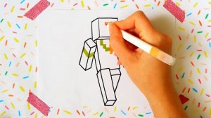 HOW TO DRAW THE PLAYER ALEX MINECRAFT for kids. КАК НАРИСОВАТЬ АЛЕКСА МАЙНКРАФТ для детей