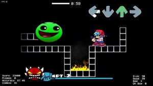 Geometry Dash in FNF: FIRE IN THE HOLE!!! (Lobotomy FC)