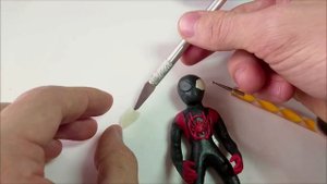 ЧЕЛОВЕК ПАУК ЛЕПКА ИЗ ПЛАСТИЛИНА МАЙЛЗ МОРАЛЕС