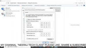 How do I set a static IP address in Windows?