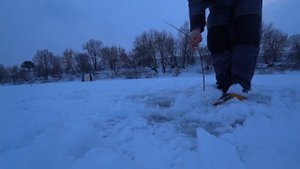 Зимняя рыбалка с ночёвкой на Оке на"вертолёты"Бонус на жерлицу...