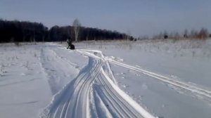 мотобуксировщик Снежок 500 и самоделка  поездка на рыбалку