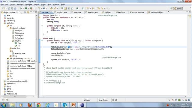 35.How Serialization and Deserialization works in java