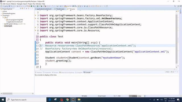 Inversion Of Control: IOC BeanFactory Container & ApplicationContext IOC Container example with cod смотреть онлайн