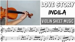 Free Sheet || Love Story - Indila || Violin Sheet Music