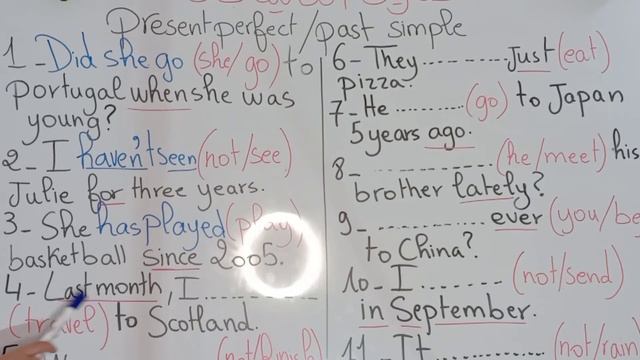 (التدرب على تمارين- تطبيقات الثانية باك (الازمنة. English Grammar ( past simple/ present perfect) смотреть онлайн