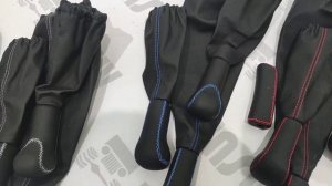 Кожаные ручки КПП, РКПП и ручного тормоза, на Ниву, тип Гранта.