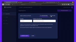 Adding your first Application to Teleport