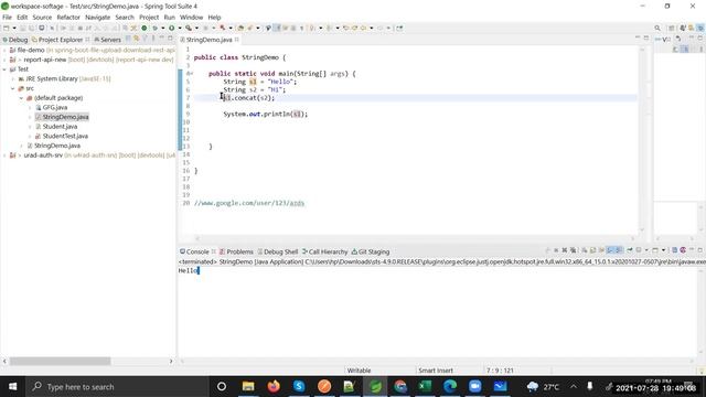 String, StringBuffer and String Builder in Java