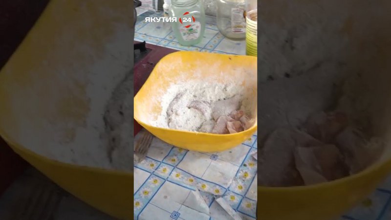 Щука жаренная в кляре в исполнении якутского охотника #якутия #охота