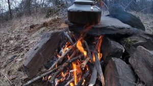 Кемпинг с собакой в горах.Bushcraft.