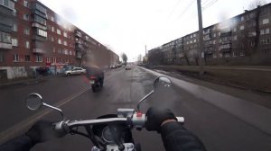 Первый выезд в 2021 году на Honda Steed.