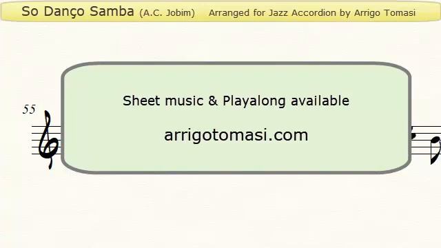 So Danço Samba (A.C. Jobim) - Jazz Accordion Sheet music смотреть онлайн