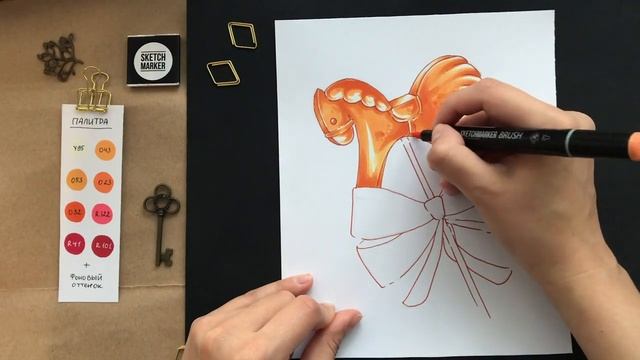 КАК НАРИСОВАТЬ ЛЕДЕНЕЦ НА ПАЛОЧКЕ · ВИДЕОУРОК · Скетчинг спиртовыми маркерами