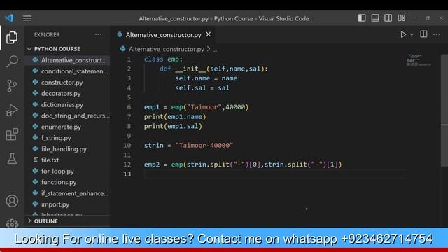 ? Mastering Python: Using Class Methods as Alternative Constructors | Tutorial #35 (2023) ??