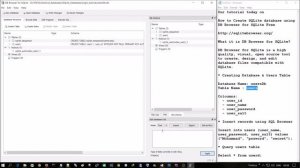 How to Create SQLite database using (DB Browser for SQLite) 1-3