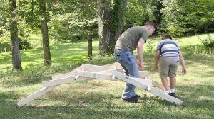 HOW TO MAKE A DA VINCI BRIDGE // Full-size Leonardo Da Vinci bridge