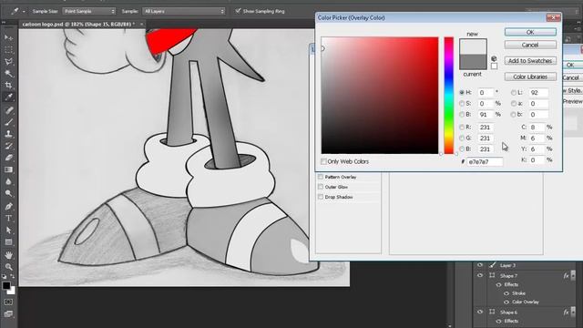 Photoshop Tutorial  Convert Line Drawing into Digital Drawing  Speed Art