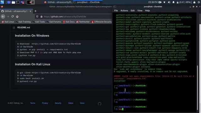 Cloud security bypass tools and exploitation DARKSIDE GUI KALI LINUX смотреть онлайн