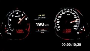 Audi RS6 0-100 0-300 разгон (acceleration)