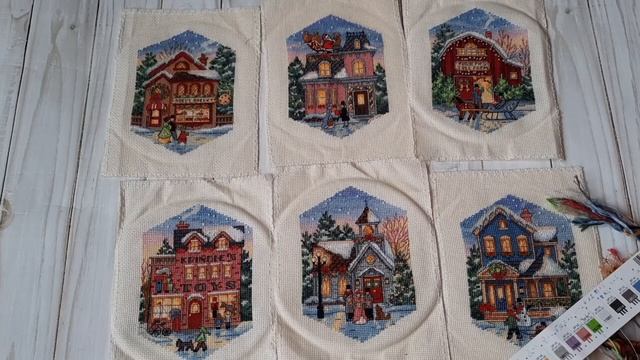 203. Christmas Village Ornaments Dimensions. Рождественская деревня. Вышивка крестом
