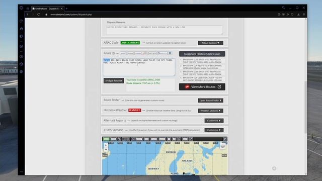 Как создать полет в Simbrief и подгрузить в FBW A32nx