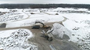 Аэросъёмка карьера по добыче строительного камня