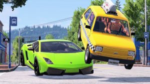 Реалистичные автокатастрофы на высокой скорости #63 - BeamNG Drive)