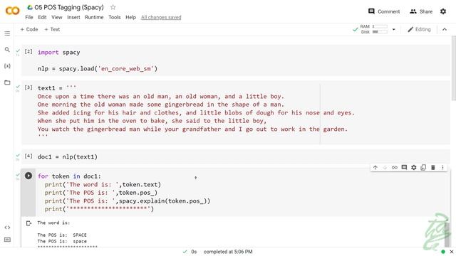 10 - NLP POS Tagging using Spacy смотреть онлайн