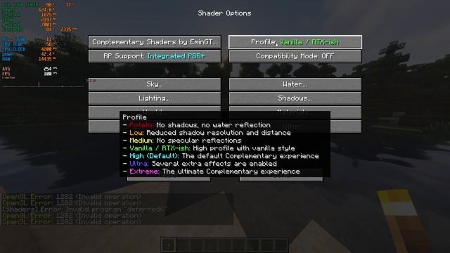 GTX 1660 SUPER | Minecraft Java [shaders] - 1080p | Benchmark |