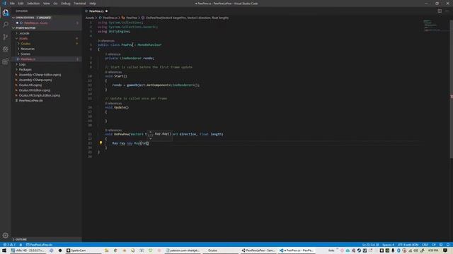 How to make finger lasers in Oculus VR with unity3d gamedev смотреть онлайн